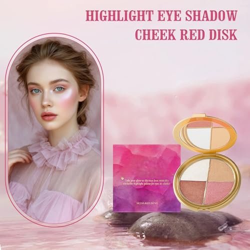 4-in-1 Eye & Cheek Highlighting Palette - Matte & Shimmer Contour Kit for Flawless Glow & Definition, Beginner-Friendly, Long-Lasting & Travel-Ready - görsel 6