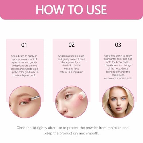 4-in-1 Eye & Cheek Highlighting Palette - Matte & Shimmer Contour Kit for Flawless Glow & Definition, Beginner-Friendly, Long-Lasting & Travel-Ready - görsel 16
