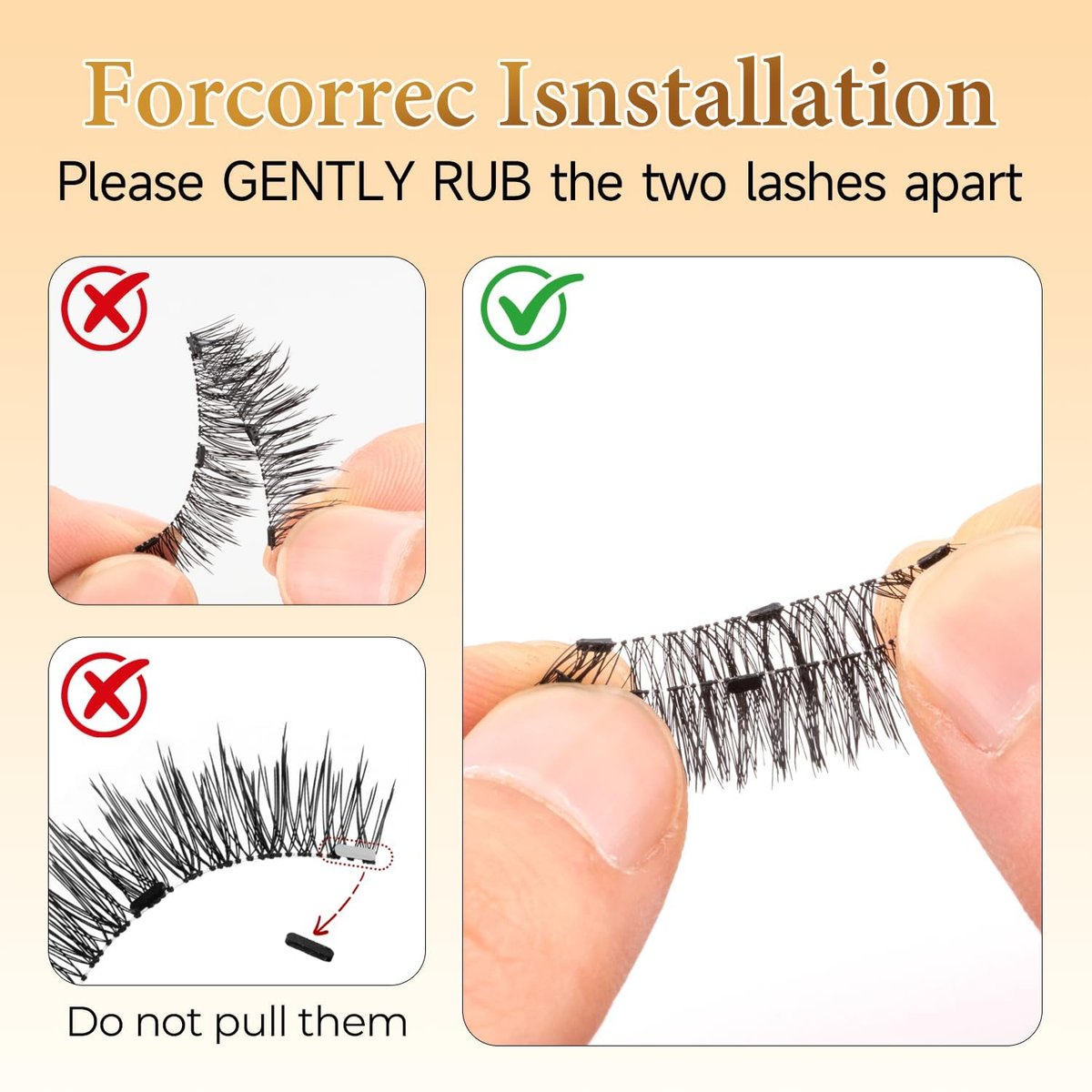 Magnetic Eyelashes Without Eyeliner - No Glue Magnetic Lashes with Applicator, Reusable Natural Look Lashes, Lightweight & Comfortable Avelisse