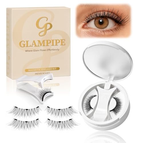 Magnetic Eyelashes Without Eyeliner - No Glue Magnetic Lashes with Applicator, Reusable Natural Look Lashes, Lightweight & Comfortable Avelisse