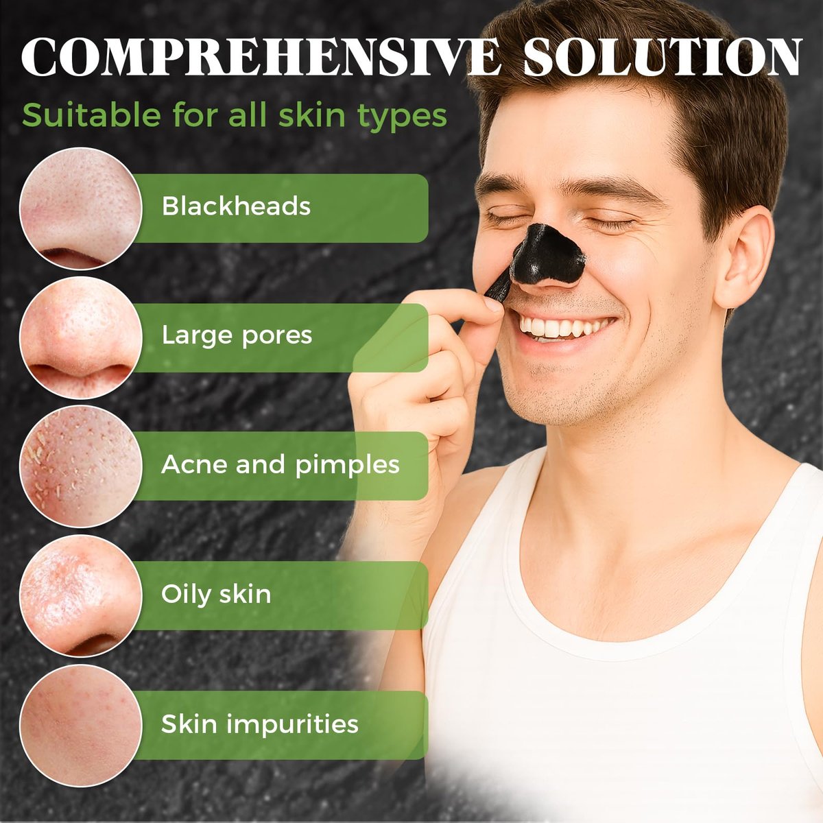 Tailgenci Blackhead Remover Mask – Charcoal Peel Off Face Mask for Deep Pore Cleansing, Removes Acne & Blackheads for Men & Women, 4.23 Oz - görsel 9
