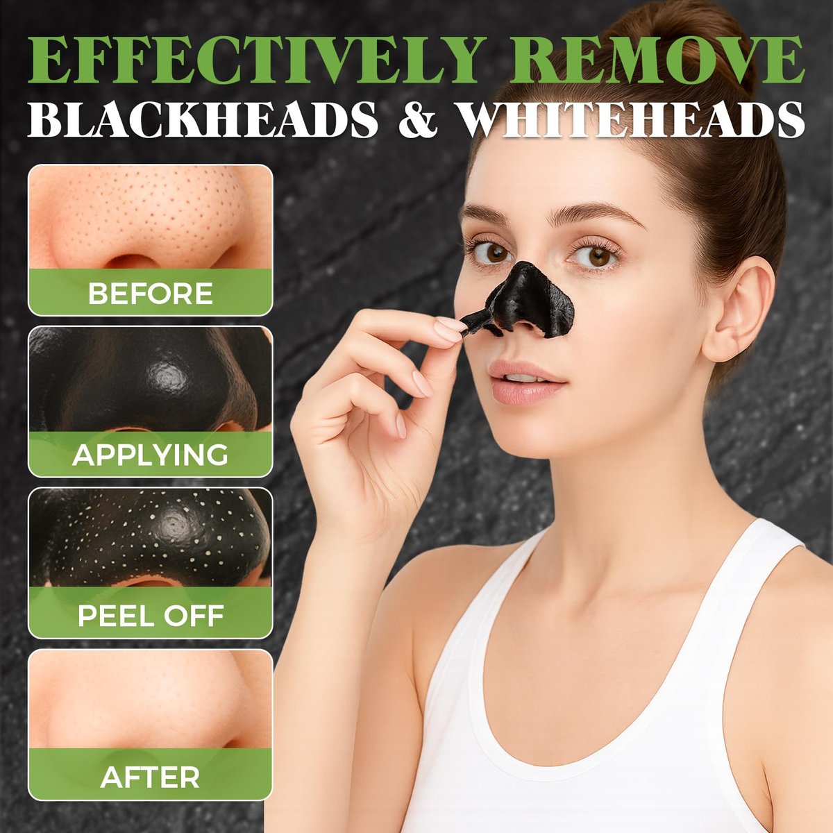 Tailgenci Blackhead Remover Mask – Charcoal Peel Off Face Mask for Deep Pore Cleansing, Removes Acne & Blackheads for Men & Women, 4.23 Oz - görsel 3
