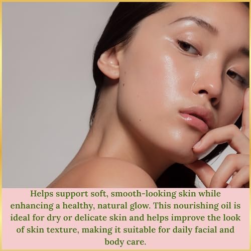 Organic Evening Primrose Oil – 100% Pure, Cold-Pressed & Unrefined, Rich in GLA & Antioxidants, for Skin, Hair & Massage, 4 fl oz Glass Bottle Avelisse