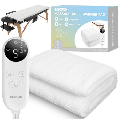 Professional Massage Table Warmer Heating Pad – 30" x 71" with 9 Timer & 9 Heat Settings, Overheat Protection, Thickened Soft Fleece for Spa & Massage Bed Avelisse