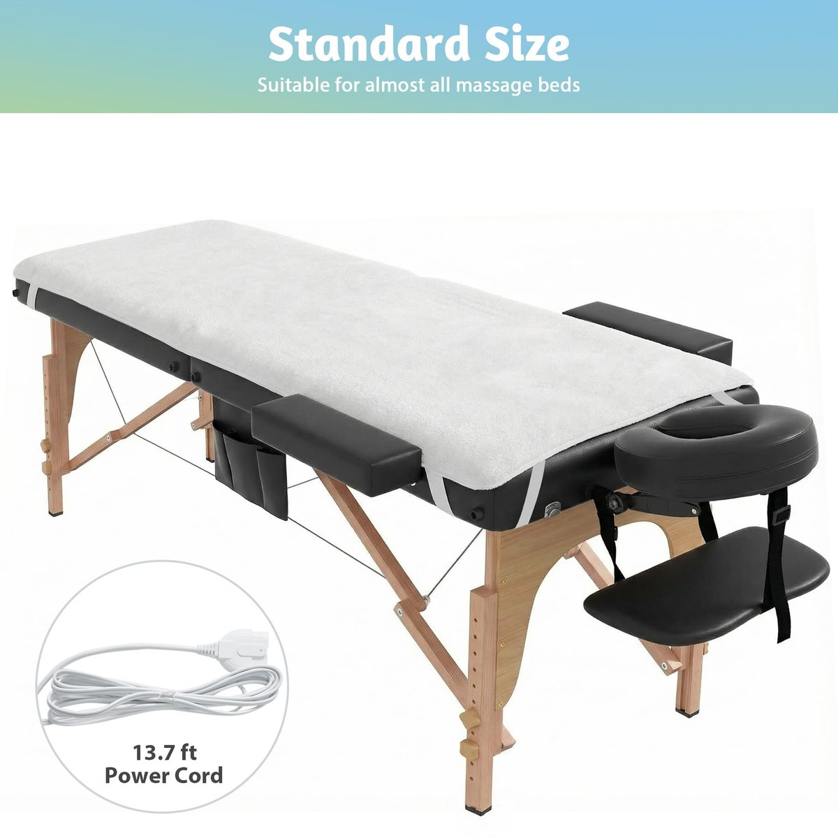 Professional Massage Table Warmer Heating Pad – 30" x 71" with 9 Timer & 9 Heat Settings, Overheat Protection, Thickened Soft Fleece for Spa & Massage Bed Avelisse