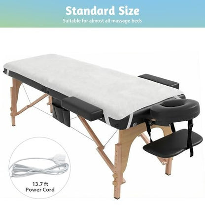 Professional Massage Table Warmer Heating Pad – 30" x 71" with 9 Timer & 9 Heat Settings, Overheat Protection, Thickened Soft Fleece for Spa & Massage Bed Avelisse