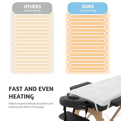 Professional Massage Table Warmer Heating Pad – 30" x 71" with 9 Timer & 9 Heat Settings, Overheat Protection, Thickened Soft Fleece for Spa & Massage Bed Avelisse