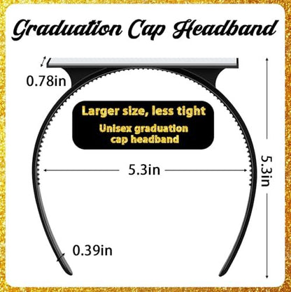 Sofeavo Graduation Cap Headband Insert - – Lightweight and Comfortable: Crafted from lightweight plastic, the – Image 4