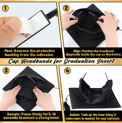 Sofeavo Graduation Cap Headband Insert - – Compatibility: Fits standard graduation caps – Image 11