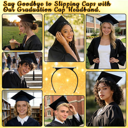Sofeavo Graduation Cap Headband Insert - – Size: One size fits most adults (adjustable fit) – Image 9
