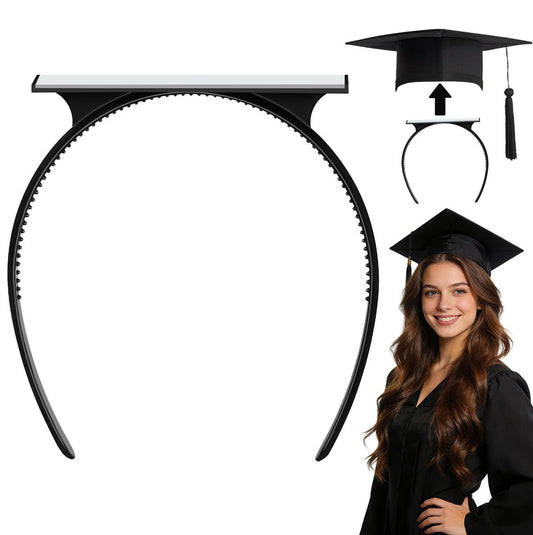 Sofeavo Graduation Cap Headband Insert - Secure Fit for Graduates, Women & Students - Keeps Hairstyle Intact for Graduation Hat Stability