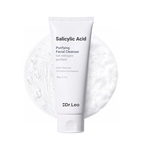 Dr.Leo Salicylic Acid Foaming Cleanser – Gentle Non-Irritating Face Wash for Oily, Combo & Acne-Prone Skin, 3X Crystal Jelly Deep Clean, Oil Control, Prevents Breakouts, 2.7 oz Avelisse