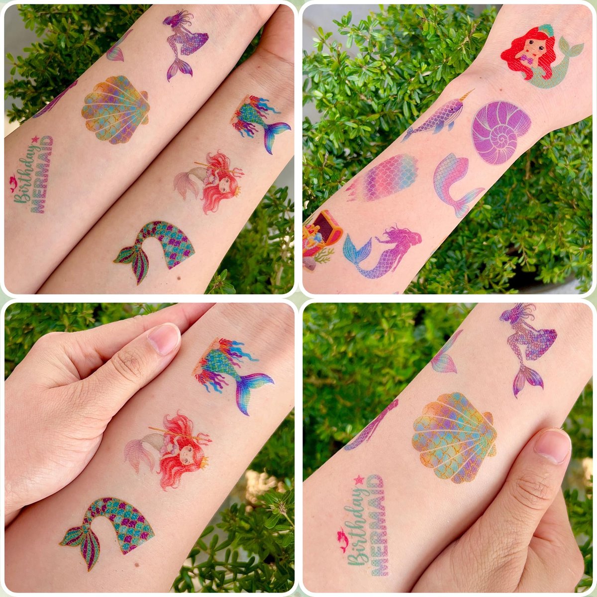 96PCS Mermaid Temporary Tattoos Stickers - Under The Sea Mermaid Themed Party Favors, Ocean Birthday Party Decorations Supplies & Gifts for Kids, Teens, Boys, Girls, Classroom Prizes & Rewards - görsel 11