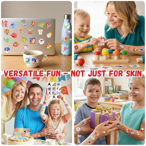 96PCS Baseball Temporary Tattoos Stickers – Sport Themed Party Favors for Kids, Teens, Adults – Baseball Birthday Party Decorations & Supplies - görsel 16