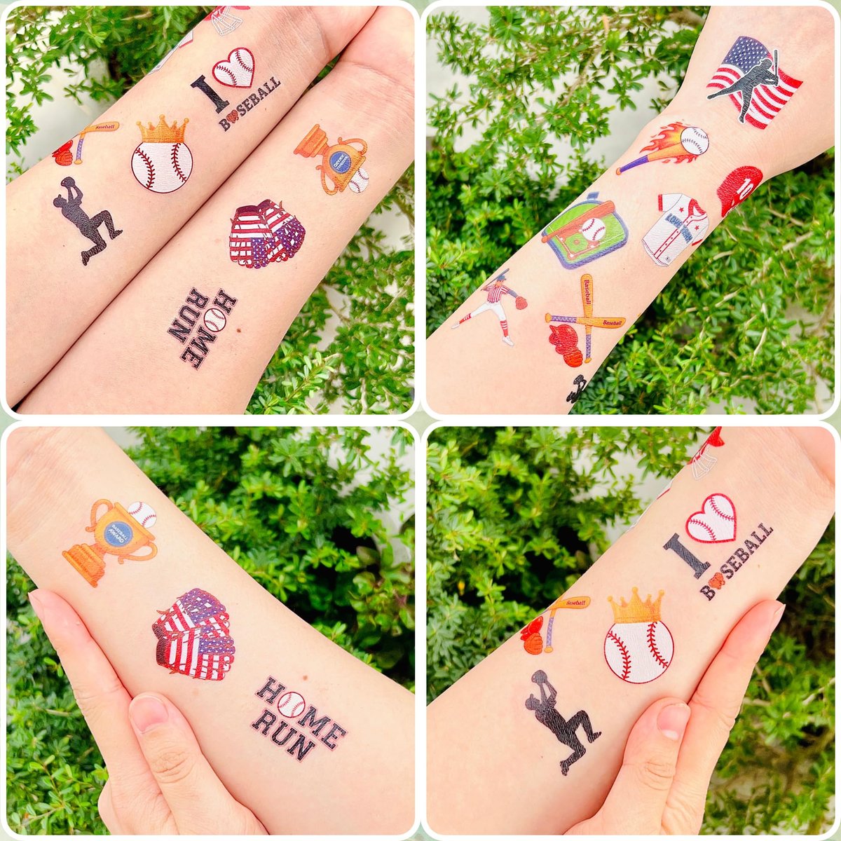96PCS Baseball Temporary Tattoos Stickers – Sport Themed Party Favors for Kids, Teens, Adults – Baseball Birthday Party Decorations & Supplies - görsel 11