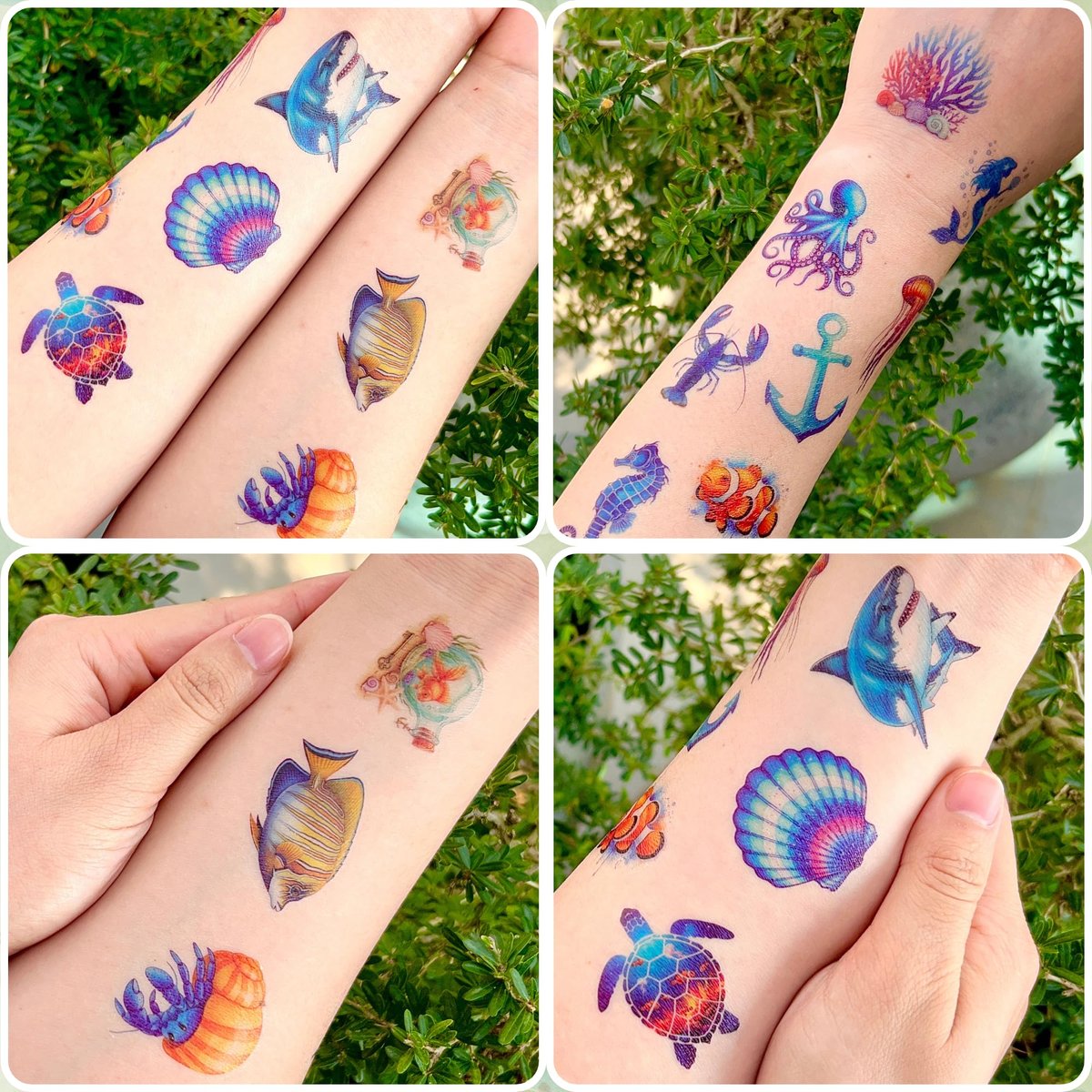 96PCS Ocean Temporary Tattoos Stickers - Under The Sea Themed Birthday Party Favors, Adventure Ocean Decorations, Supplies, Gifts for Kids, Teens, Adults, Classroom Prizes & Rewards - görsel 11