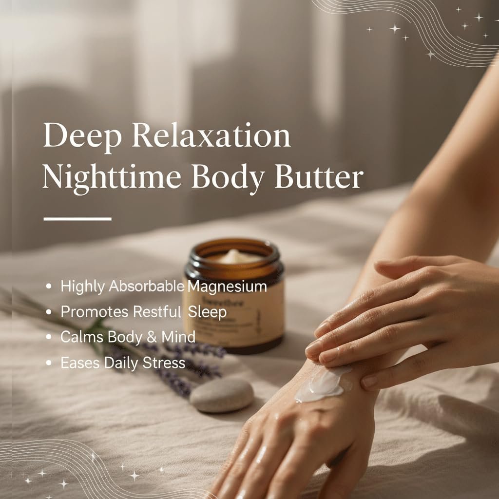 EYUTRD SweetBee Sleep Magnesium Butter - Soft Spring Magnesium Cream with Shea & Mango Butter, Arnica & Essential Oils, Nighttime Magnesium Lotion for Leg, Foot, Original Lavender 4oz Avelisse