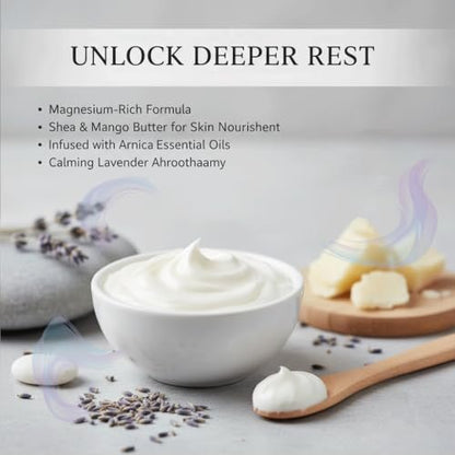 EYUTRD SweetBee Sleep Magnesium Butter - Soft Spring Magnesium Cream with Shea & Mango Butter, Arnica & Essential Oils, Nighttime Magnesium Lotion for Leg, Foot, Original Lavender 4oz Avelisse