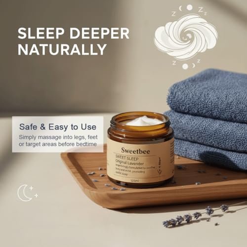 EYUTRD SweetBee Sleep Magnesium Butter - Soft Spring Magnesium Cream with Shea & Mango Butter, Arnica & Essential Oils, Nighttime Magnesium Lotion for Leg, Foot, Original Lavender 4oz Avelisse