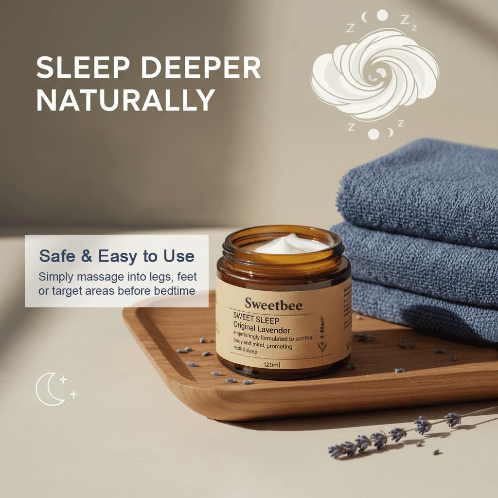 EYUTRD SweetBee Sleep Magnesium Butter - Soft Spring Magnesium Cream with Shea & Mango Butter, Arnica & Essential Oils, Nighttime Magnesium Lotion for Leg, Foot, Original Lavender 4oz Avelisse