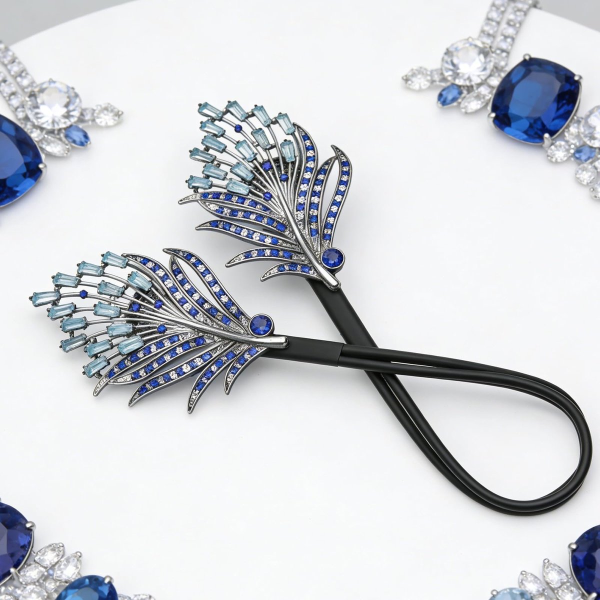 2 PCS Crystal Hair Bun Maker - Feather Rhinestone Hair Clips for Women, Easy Snap Roll Twist Hairstyle Tool for Long Hair, Elegant Lazy Hair Curler Bun Maker Accessories (Gold) - görsel 7
