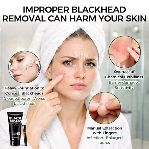 Balldanlu Blackhead Remover Mask Kit - 100ml Charcoal Peel Off Face Mask for Men & Women, Deep Cleansing Facial Mask for Oily & Combination Skin - görsel 3