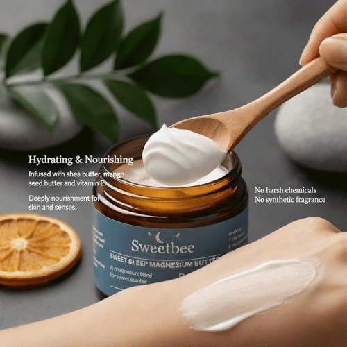 EYUTRD SweetBee Deep Winter Magnesium Butter - Magnesium Cream with Shea & Mango Butter, Arnica & Essential Oils, 4 oz Avelisse