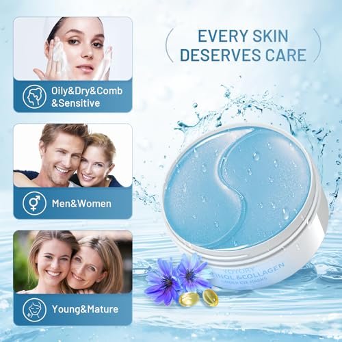 YOYORY Under Eye Patches Masks - Reduce Puffy Eyes, Dark Circles, Undereye Bags & Wrinkles - Infused with Peptide, Collagen & Hyaluronic Acid - Vegan & Cruelty-Free Self Care - 32 Pairs Avelisse