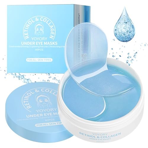 YOYORY Under Eye Patches Masks - Reduce Puffy Eyes, Dark Circles, Undereye Bags & Wrinkles - Infused with Peptide, Collagen & Hyaluronic Acid - Vegan & Cruelty-Free Self Care - 32 Pairs Avelisse