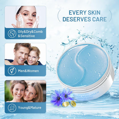 YOYORY Under Eye Patches Masks - Reduce Puffy Eyes, Dark Circles, Undereye Bags & Wrinkles - Infused with Peptide, Collagen & Hyaluronic Acid - Vegan & Cruelty-Free Self Care - 32 Pairs Avelisse