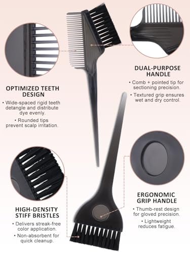 YOOVR 12-Piece Hair Bleach Highlighting Kit – Silicone Cap, Dye Brush & Bowl Set for At-Home Hair Coloring