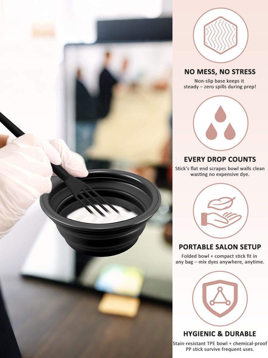 YOOVR 12-Piece Hair Bleach Highlighting Kit – Silicone Cap, Dye Brush & Bowl Set for At-Home Hair Coloring - görsel 13