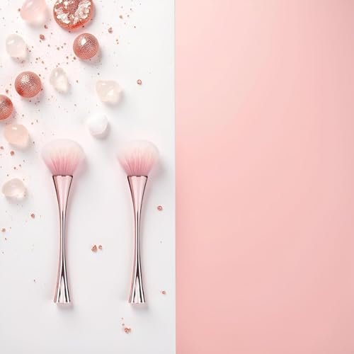 2-Pack Rose Gold Nail Art Dust Powder Remover Brush – Soft Cleaner Brush for Acrylic Nails, Manicure, and Makeup, Ideal Women's Birthday Gift - görsel 12