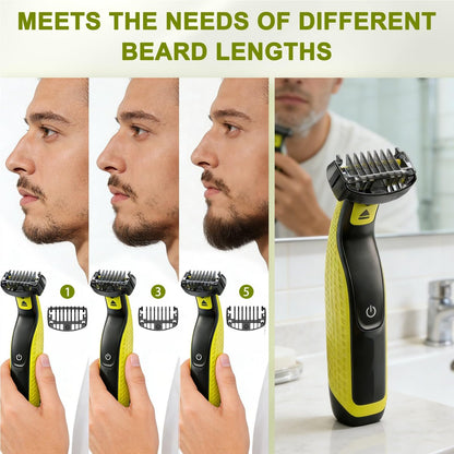 CR8GR8 Guide Comb Set 0.5-9mm for Norelco Trimmers - Compatible with QP2724, QP2834, QP2520, QP2620 - Includes 12 Guards, Cleaning Brush & Storage Bag