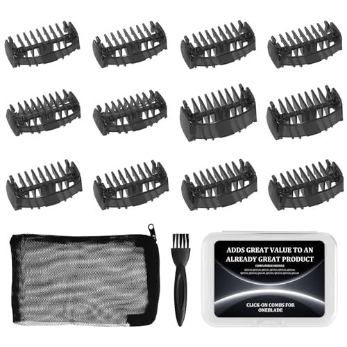 CR8GR8 Guide Comb Set 0.5-9mm for Norelco Trimmers - Compatible with QP2724, QP2834, QP2520, QP2620 - Includes 12 Guards, Cleaning Brush & Storage Bag - görsel 2