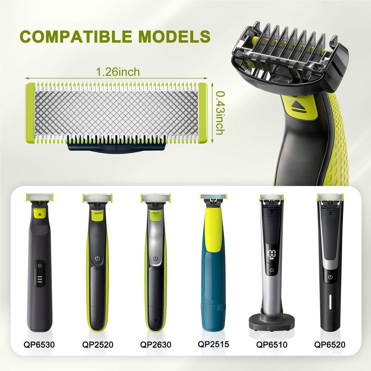 CR8GR8 Guide Comb Set 0.5-9mm for Norelco Trimmers - Compatible with QP2724, QP2834, QP2520, QP2620 - Includes 12 Guards, Cleaning Brush & Storage Bag - görsel 5