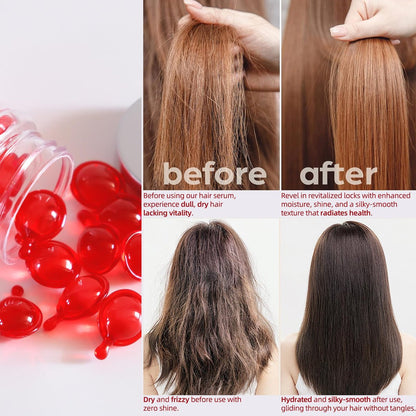 Hair Treatment Serum Capsules – 80 Pack with Argan, Avocado & Macadamia Oils for Repairing Dry, Damaged, Frizzy Hair | Vitamins A, C, E & Pro B5 | Leave-In Treatment for Women & Men Avelisse