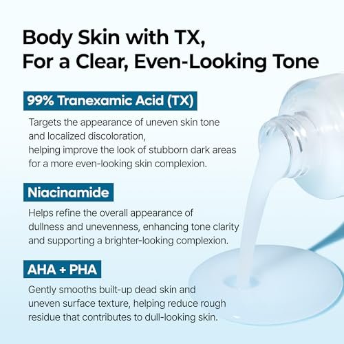 Dr.Melaxin TX Peel Shot Body Exfoliating Spray with Tranexamic Acid & Niacinamide, Brightening Body Care for Uneven Skin Tone, 200ml Avelisse