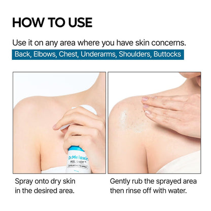 Dr.Melaxin TX Peel Shot Body Exfoliating Spray with Tranexamic Acid & Niacinamide, Brightening Body Care for Uneven Skin Tone, 200ml Avelisse