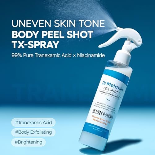 Dr.Melaxin TX Peel Shot Body Exfoliating Spray with Tranexamic Acid & Niacinamide, Brightening Body Care for Uneven Skin Tone, 200ml Avelisse