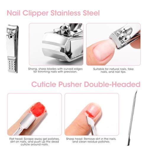 Gellen Nail Care Kit – Complete Manicure Tools Set with Nail Strengthener, Files, Cuticle Pusher, Oil, Remover, Clipper, and Brush Avelisse