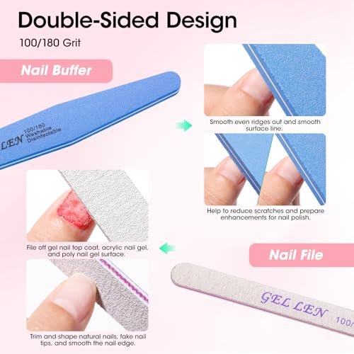 Gellen Nail Care Kit – Complete Manicure Tools Set with Nail Strengthener, Files, Cuticle Pusher, Oil, Remover, Clipper, and Brush Avelisse
