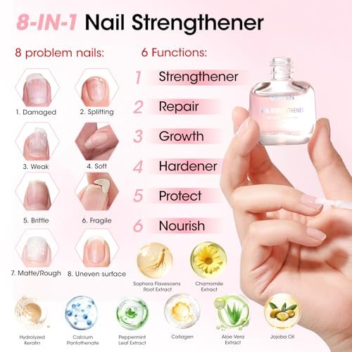 Gellen Nail Care Kit – Complete Manicure Tools Set with Nail Strengthener, Files, Cuticle Pusher, Oil, Remover, Clipper, and Brush Avelisse
