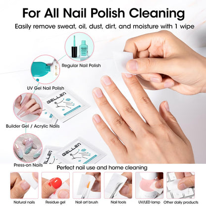 Gellen Nail Care Kit – Complete Manicure Tools Set with Nail Strengthener, Files, Cuticle Pusher, Oil, Remover, Clipper, and Brush Avelisse