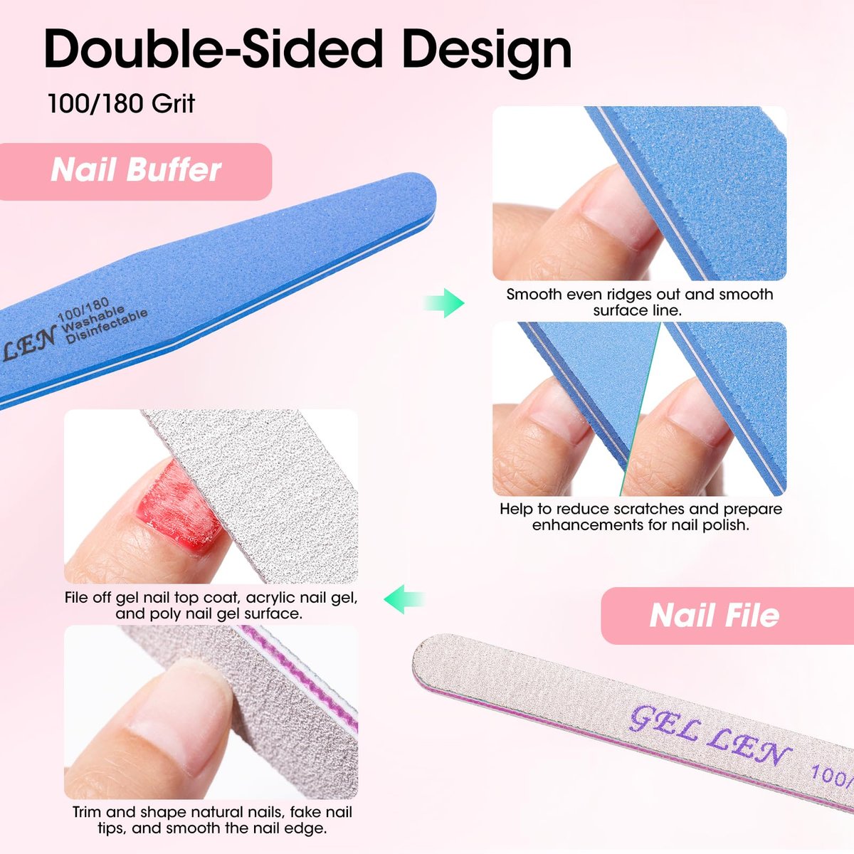 Gellen Nail Care Kit – Complete Manicure Tools Set with Nail Strengthener, Files, Cuticle Pusher, Oil, Remover, Clipper, and Brush Avelisse