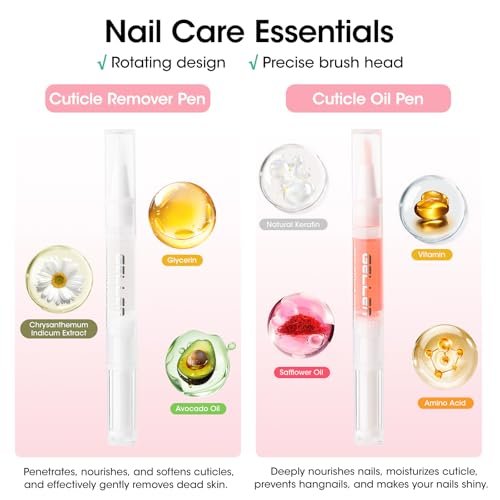 Gellen Nail Care Kit – Complete Manicure Tools Set with Nail Strengthener, Files, Cuticle Pusher, Oil, Remover, Clipper, and Brush Avelisse