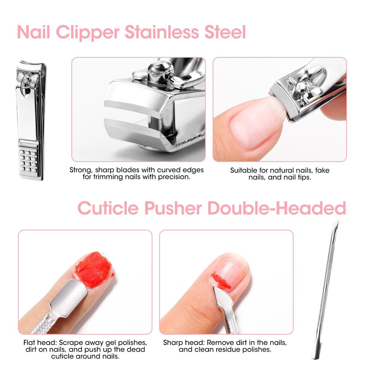 Gellen Nail Care Kit – Complete Manicure Tools Set with Nail Strengthener, Files, Cuticle Pusher, Oil, Remover, Clipper, and Brush Avelisse