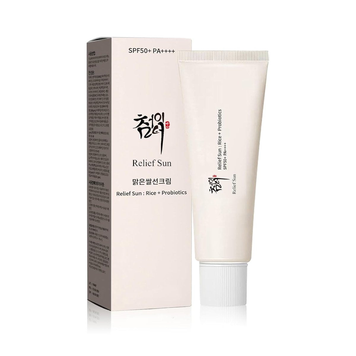 RELIEF SUN Relief Sun Organic Korean Sunscreen SPF50+ PA++++ Rice & Probiotics | Nourishing UV Protection for All Skin Types (1.69 fl oz) - görsel 1