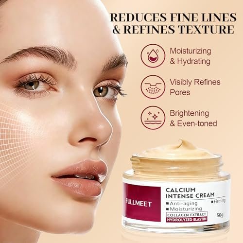 FullMeet Calcium Intense Cream – Collagen Volume Cream for Anti-Aging, Deep Wrinkles & Moisturizing, 1.76 oz Avelisse