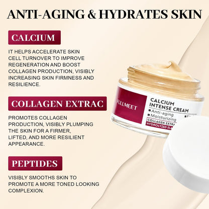 FullMeet Calcium Intense Cream – Collagen Volume Cream for Anti-Aging, Deep Wrinkles & Moisturizing, 1.76 oz Avelisse